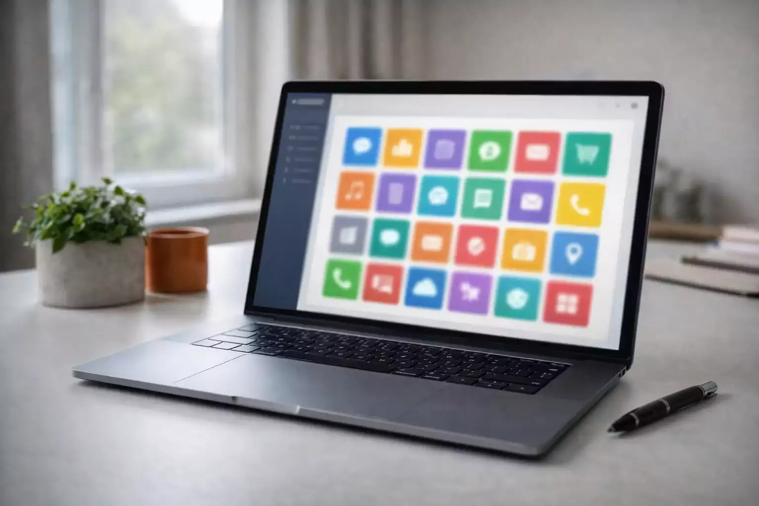 Ordenador portátil mostrando logotipos de operadores de apuestas